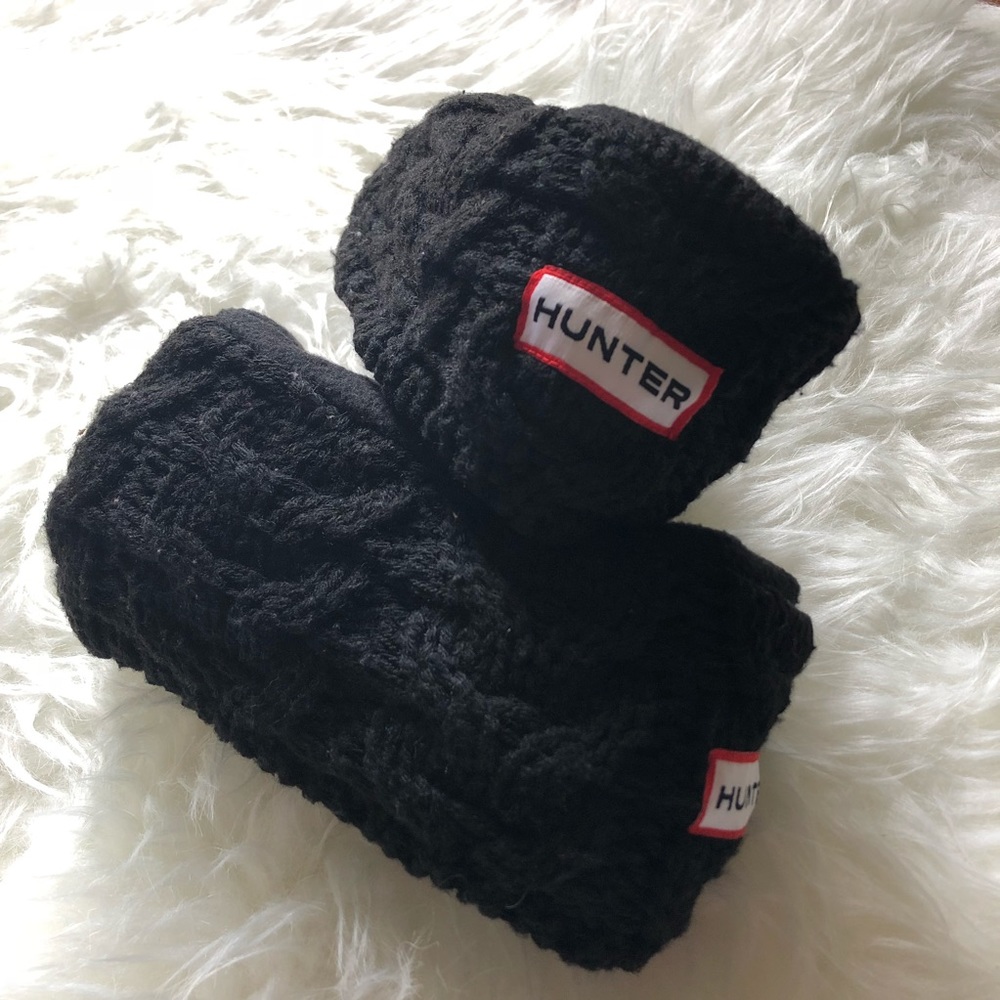 Black Fleece Hunter Boot Wellies (for tall boots)